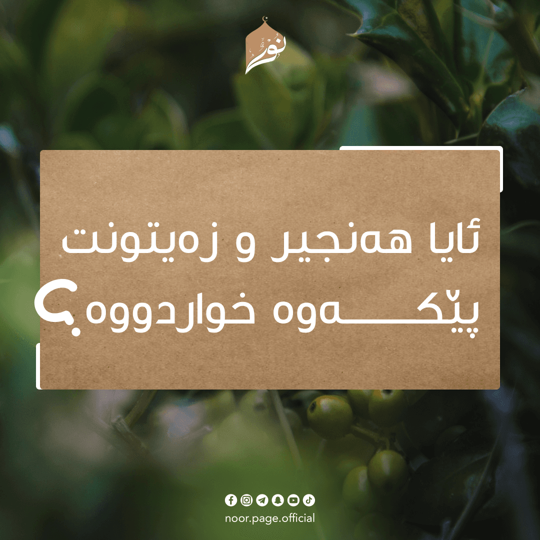 ئایا هەنجیر و زەیتونت پێکەوە خواردووە ؟